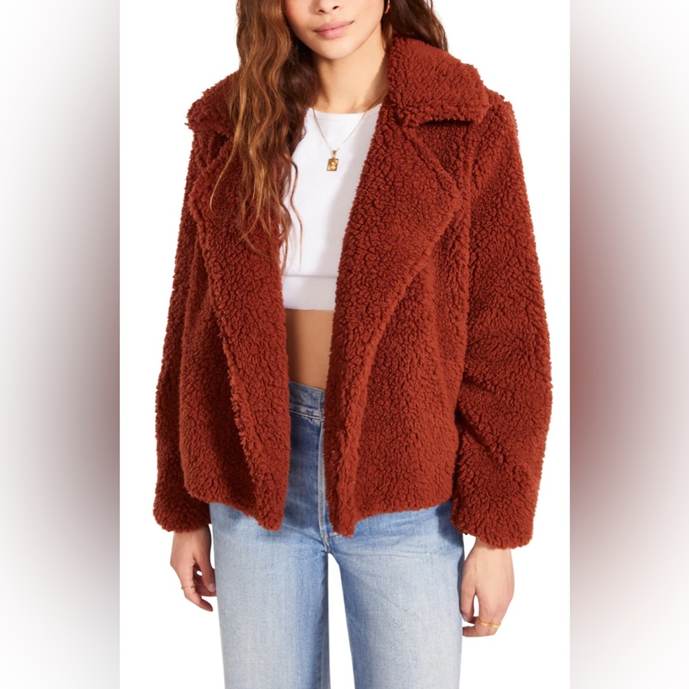 BB Dakota Steve Madden Teddy As She Goes Jacket - cognac orange